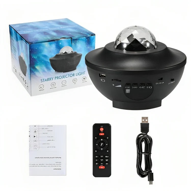 Galaxy Star Projector Lamp | LED Nebula Universe Effect & Built-in Speaker