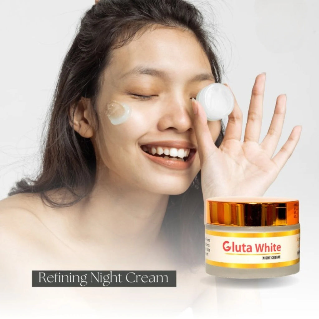 Gluta White Day & Night Cream | Whitening Anti-Aging Hydrating 50g Face Care