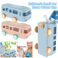 Bus Shape School Water Bottle | 500ml | With Strap | Cute & Leak-Proof | Random Color