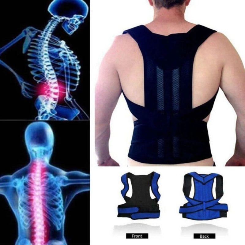 Back Pain Relief Posture Corrector Belt | Adjustable Support for Spine, Shoulder & Lumbar Alignment | Medium