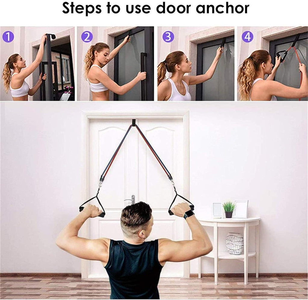 Gym Belt with Box | 5-in-1 Power Exercise Resistance Band Set | Adjustable Fitness Equipment for All