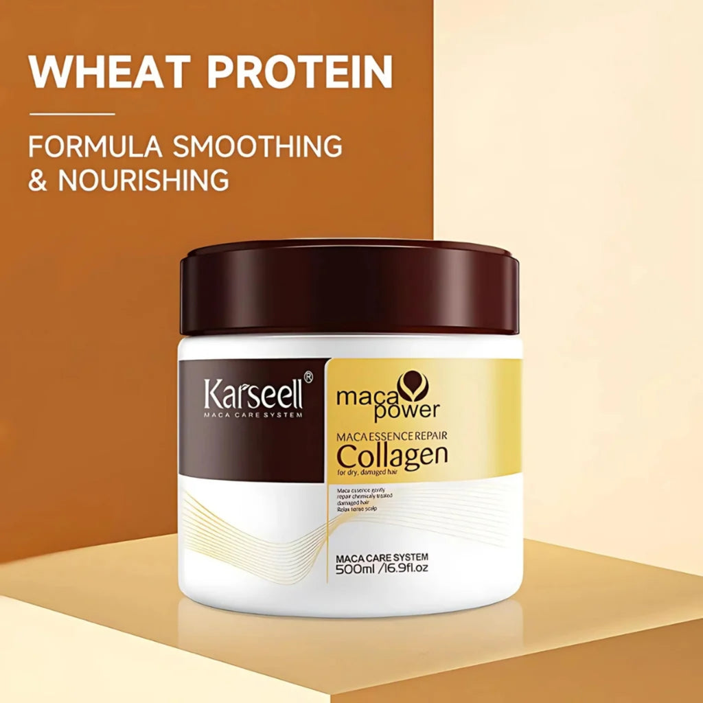 Karseell Collagen Deep Repair Hair Mask 500ml | Argan Oil & Collagen for Smooth, Shiny Hair