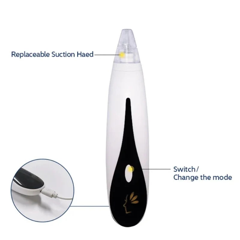 Rechargeable Blackhead Remover Vacuum Cleaner | Model FPLS-001 | Deep Pore Cleansing & Microdermabrasion Device