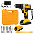 Cordless Drill Machine Kit with 2  Batteries  & 26 Accessories | Portable Rechargeable Impact Drill Set