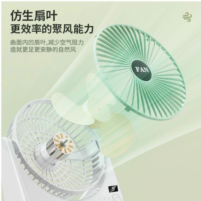 Circular Rechargeable Desktop  Fan | Model QL-01 | 3 Speed Personal Cooling Fan | Quiet Air Circulator for Home, Office & Travel | Random Color
